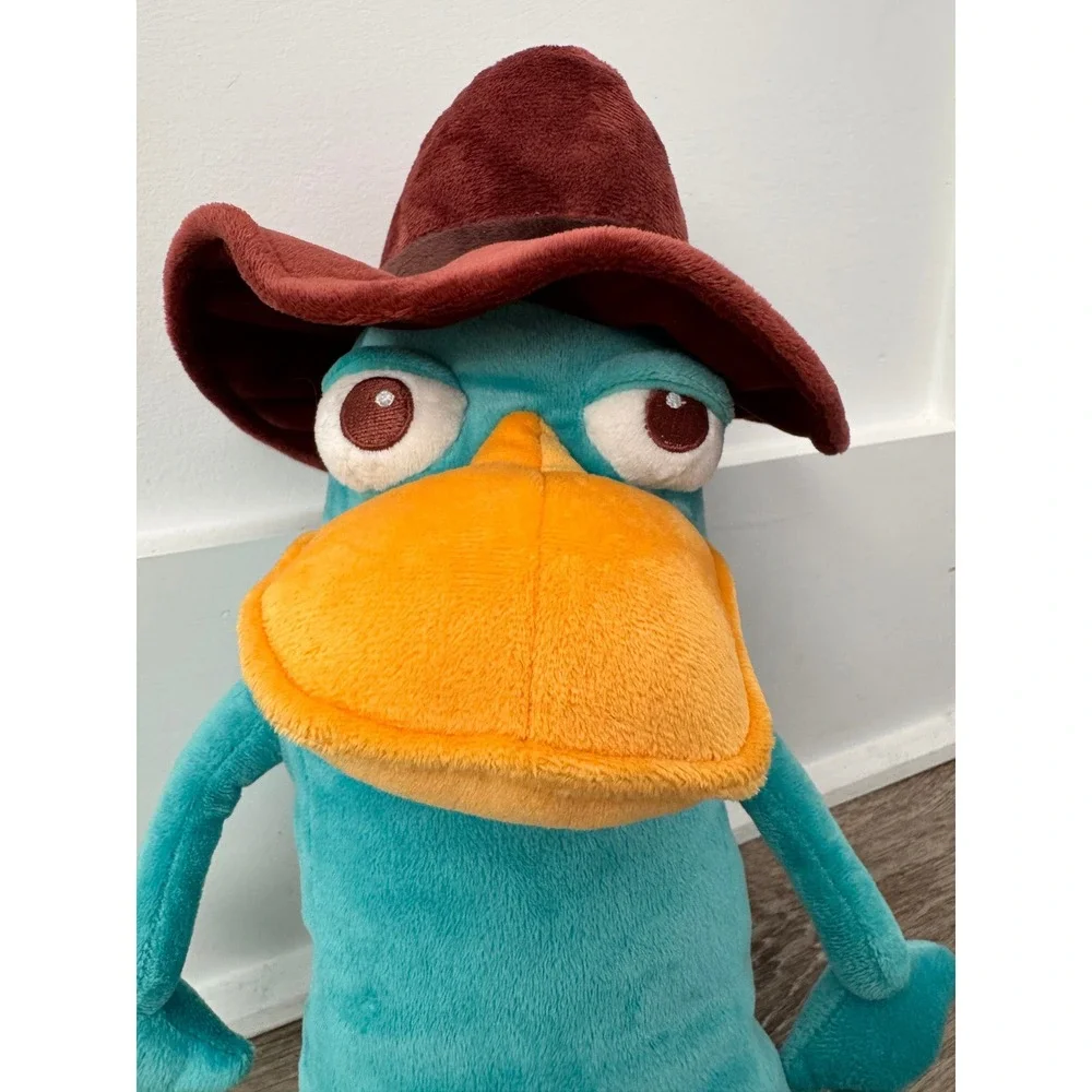 Disney Store Perry the Platypus Agent‎ P Plush Phineas and Ferb 21 Inch Teal